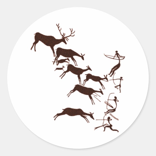 Sticker Rond Lascaux Cave Art (Devant)