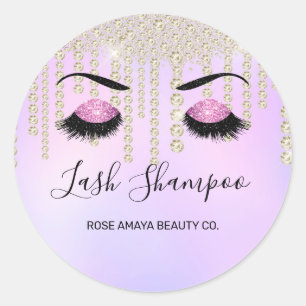 Sticker Rond Lash Extension Nettoyeur Lilac Purple Diamond Driv