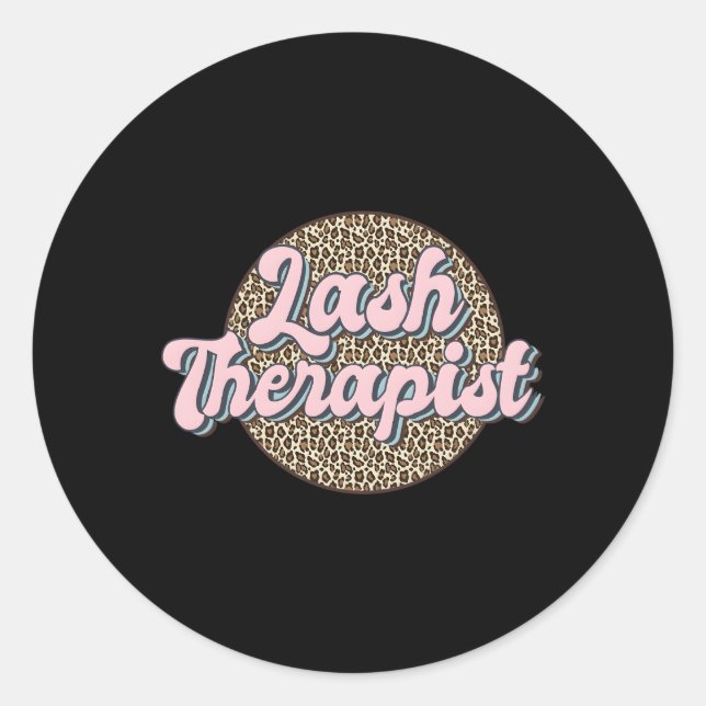 Sticker Rond Lash Therapy Eyelash Stylist Lash Lash Tech (Devant)
