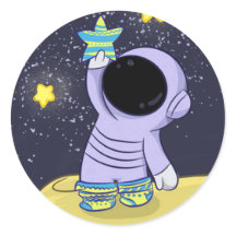 L'astronaute dans différentes chaussettes collant 