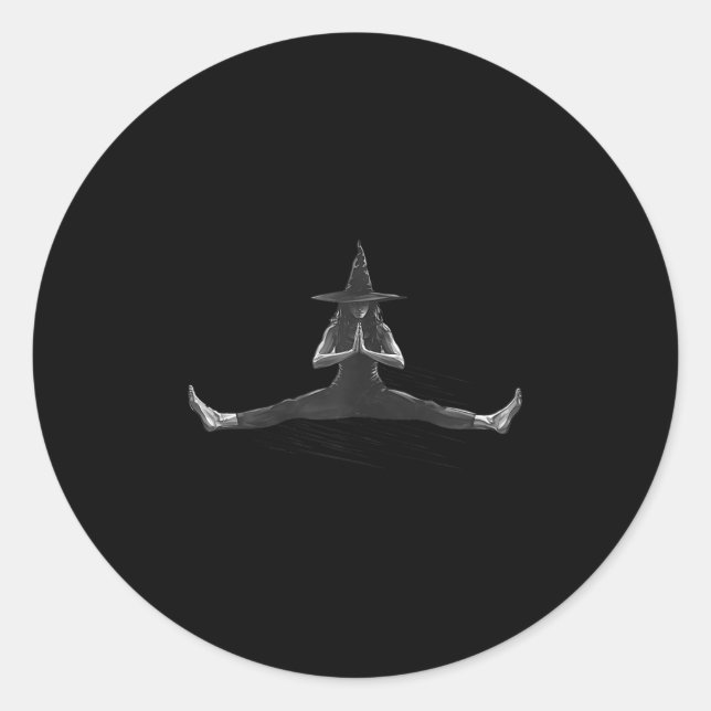 Sticker Rond Lates Cl Lates Lover Gothic Halloween Lates Witch  (Devant)