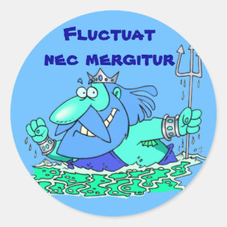Sticker Rond Latin : Fluctuat nec mergitur