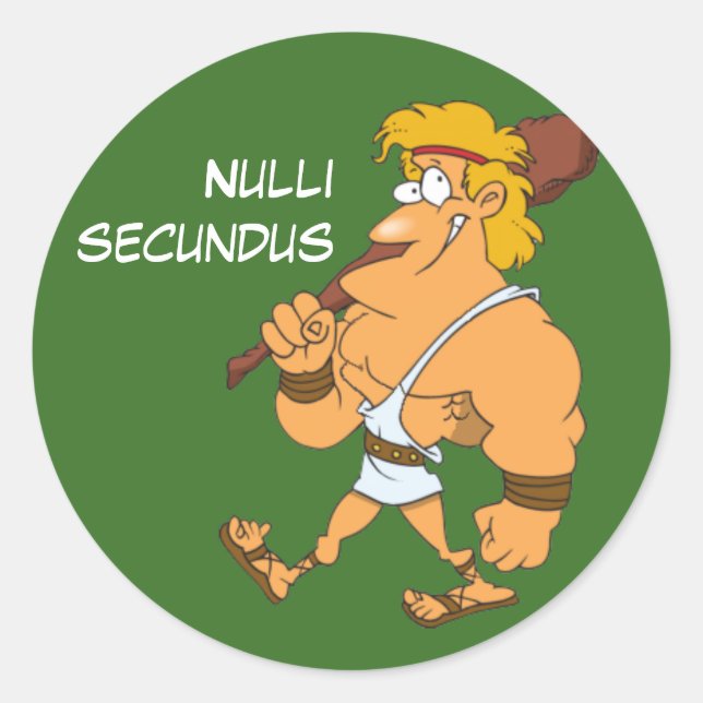 Sticker Rond Latin : Nulli secundus (Devant)