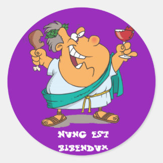 Sticker Rond Latin : Nunc est bibendum