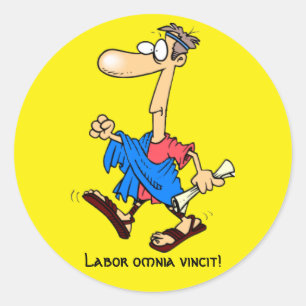 Sticker Rond Latin : Vincit de la Chine du Travail !