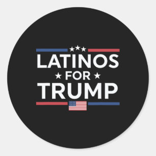 Sticker Rond Latinos pour Trump 2024 - Élection du président Tr