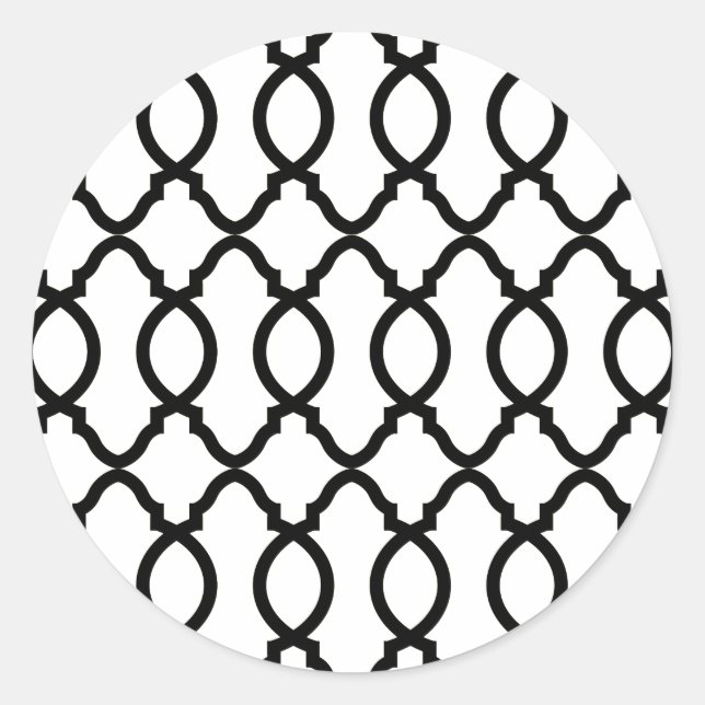 Sticker Rond Latis Motif géométrique (Devant)