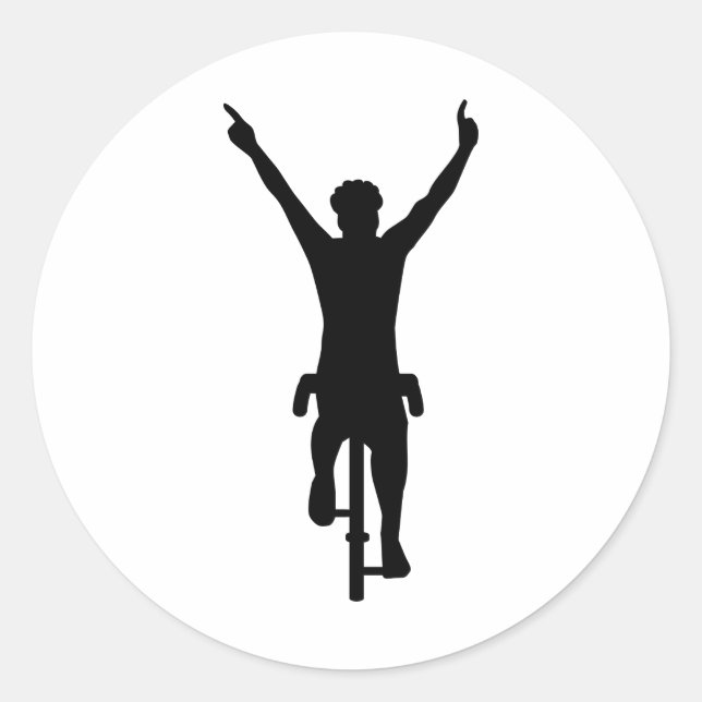 Sticker Rond Lauréat cycliste (Devant)
