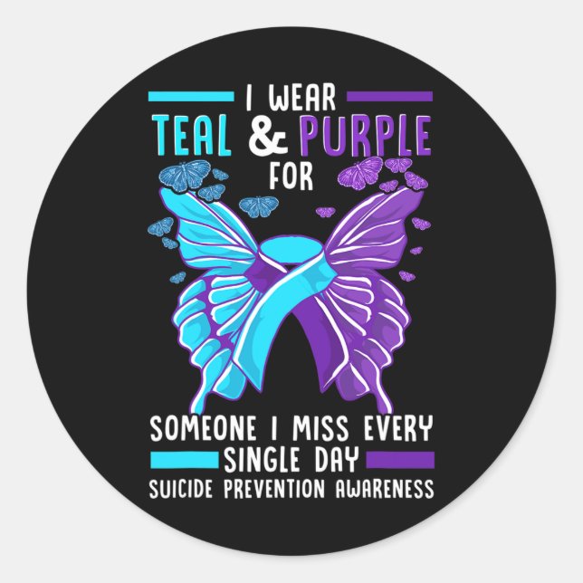 Sticker Rond Lauréats turquoises et violets de la prévention du (Devant)