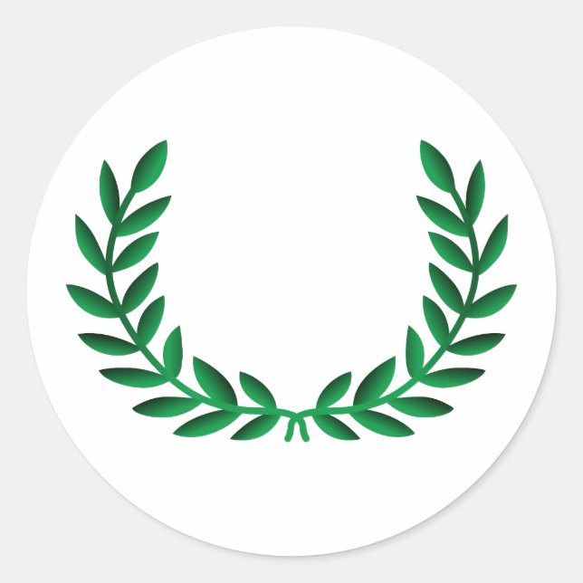 STICKER ROND LAUREL WREATH (Devant)