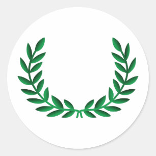 STICKER ROND LAUREL WREATH