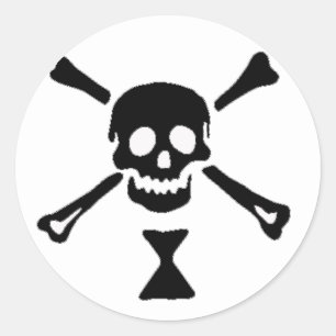 Sticker Rond L'authentique drapeau pirate d'Emanuel Wynne
