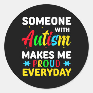 Sticker Rond L'autisme du jour de la sensibilisation sur l'auti