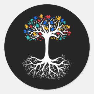 Sticker Rond L'Autisme Ne Vient Pas Avec Une Handicap Manuelle 