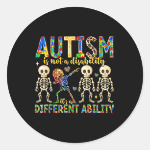 Sticker Rond L'autisme n'est pas un handicap C'est une capacité