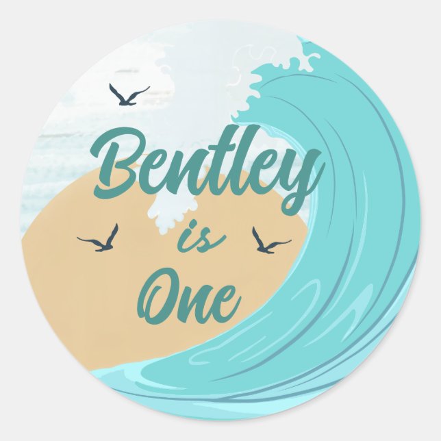 Sticker Rond L'Autocollant Big One Wave Cupcake Favker (Devant)