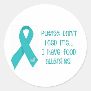 Sticker Rond L'autocollant d'allergie alimentaire "svp ne