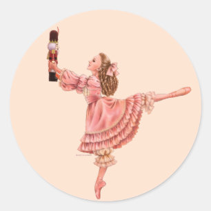 Sticker Rond L'autocollant de ballet de casse-noix