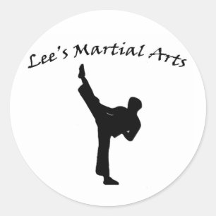 Sticker Rond L'autocollant de Lee's Martial Arts
