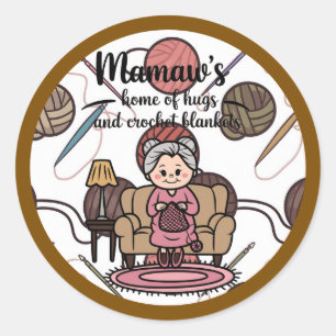 Sticker Rond L'autocollant de Mamaw