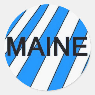 Sticker Rond L'autocollant du Maine