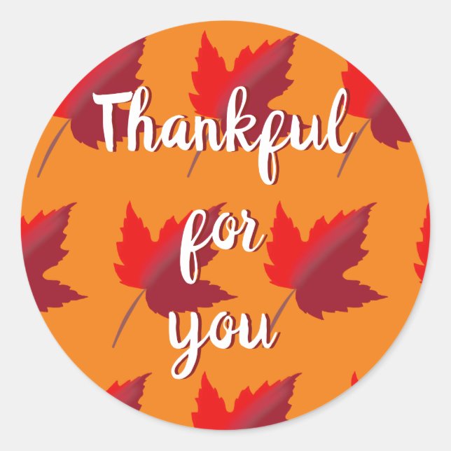 Sticker Rond L'automne Thanksgiving (Devant)