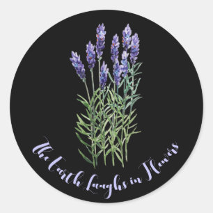 Sticker Rond Lavande, jardinage