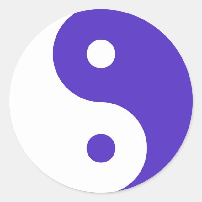 Sticker Rond Lavande Purple Yin-Yang (Devant)