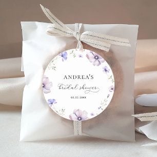 Sticker Rond Lavande Violet Pourpre Floral Printanier Enterreme