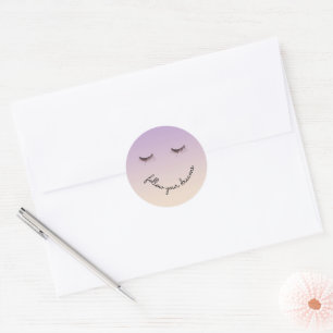 Sticker Rond Lavender Cream Eyelashes