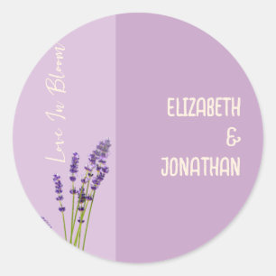 Sticker Rond Lavender Love Mariage