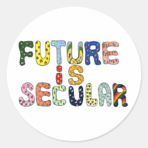 STICKER ROND L'AVENIR EST LAÏQUE