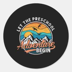 Sticker Rond L'aventure de la maternelle commence Retour à l'éc