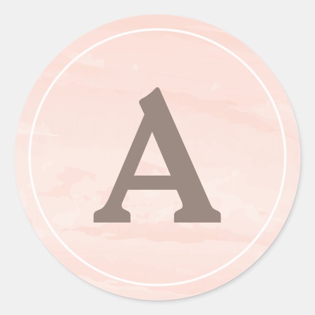 Sticker Rond Laver Aquarelle moderne | Sceau d'enveloppes de br (Devant)