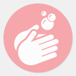 Sticker Rond Lavez-vous les mains - Lave-mains Docteur Infirmiè