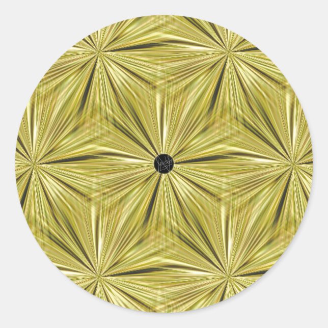 Sticker Rond LavishlyOn Gold Diamond Cut Seal (Devant)