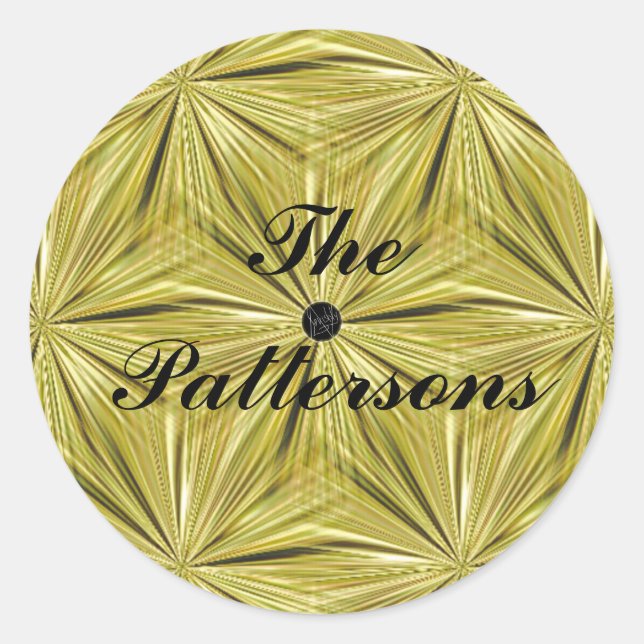 Sticker Rond LavishlyOn Personnalisable Diamond Diamond Sceau C (Devant)