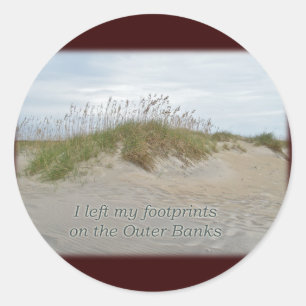 Sticker Rond L'avoine marine sur la dune de sable Bancs extérie