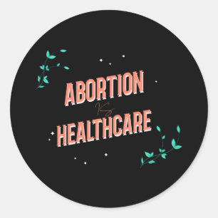 Sticker Rond l'avortement est une santé droits des femmes roe