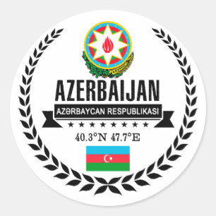 Sticker Rond L'Azerbaïdjan