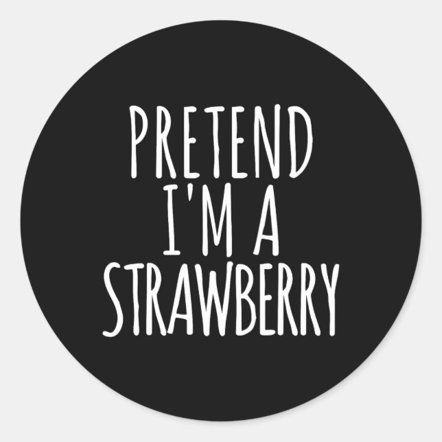 Sticker Rond Lazy Fun Easy Halloween Costume Faire semblant d'ê (Devant)