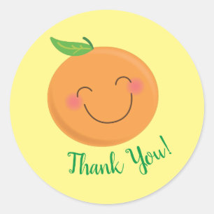 Sticker Rond L'Baby shower de la petite coutume de la tangerine