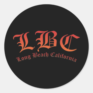Sticker Rond LBC - Long Beach California