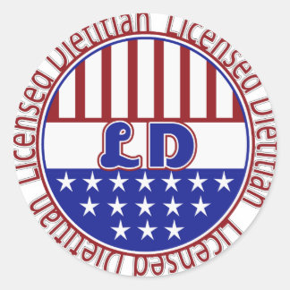 Sticker Rond LD Dietitian PATRIOTIC