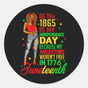 Sticker Rond Le 11° Jour De L'Indépendance Les Femmes Noires Li