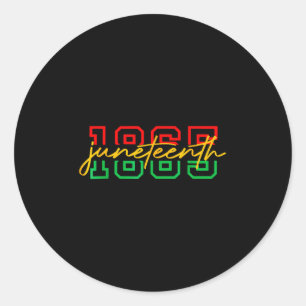Sticker Rond Le 11 juin 2025 célèbre la liberté noire 1865 Hist