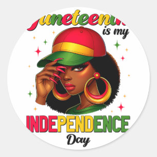 Sticker Rond Le 18 Juin 1865 Est Mon Jour D'Indépendance Pour L