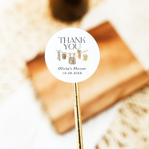 Sticker Rond Le Baby shower des fermiers cultivés localement