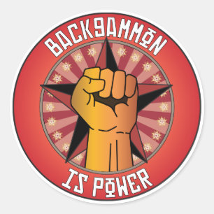 Sticker Rond Le backgammon est puissance
