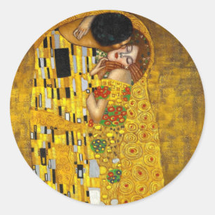 Sticker Rond Le baiser de Gustav Klimt